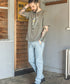 MR.OLIVE / SUPER STRETCH DENIM BLEACH CUT SLIM PANTS / ミスターオリーブ / スーパーストレッチデニム ブリーチカットスリムパンツ