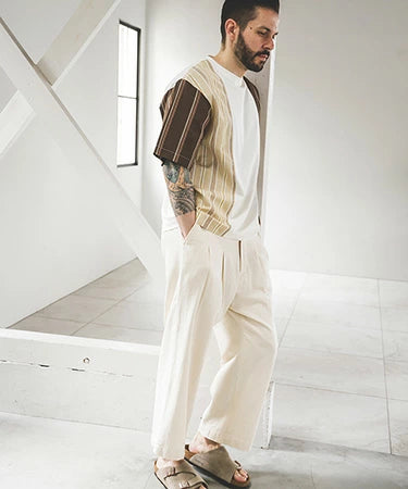 MR.OLIVE / RINSE WASH 8oz DENIM / 2TACK WIDE EASY PANTS / ミスターオリーブ / リンスウォッシュ8オンスデニム / 2タックワイドイージーパンツ