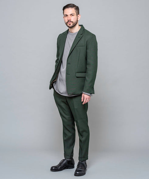 MR.OLIVE / RETRO POLYESTER TWILL / 2B SEMI PEAKED LAPEL JACKET ミスターオリーブ/レトロポリエステルツイル/2B セミピークドラペルジャケット