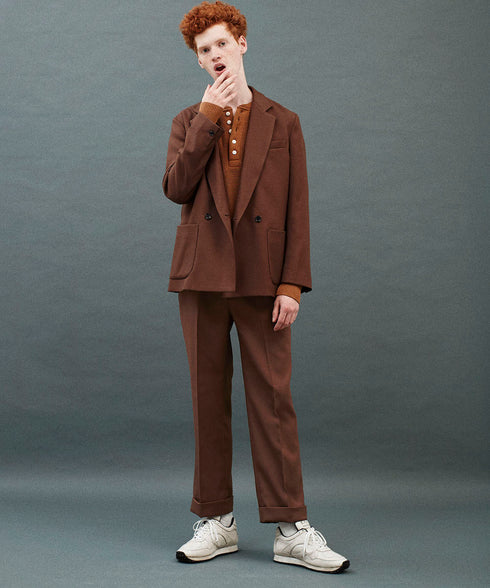 MR.OLIVE / RETRO POLYESTER TWILL / 2B DOUBLE BREASTED JACKET / ミスターオリーブ / レトロポリエステルツイル / 2Bダブルブレステッドジャケット