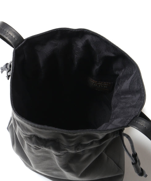 MR.OLIVE E.O.I / WATER PROOF LIGHT LEATHER / DRAWSTRING BAG / ミスターオリーブイーオーアイ / 防水ライトレザー / 巾着バッグ