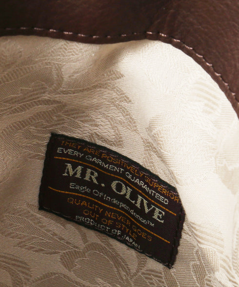 MR.OLIVE E.O.I / WATER PROOF WASHABLE LEATHER / 2WAY CYLINDER BAG ミスターオリーブ イーオーアイ/ウォータープルーフウォッシャブルレザー/2WAY シリンダーバッグ