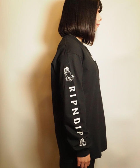 RIPNDIP/LORD NERMAL POCKET L/S TEE リップンディップン/ロードナーマル ポケット ロングスリーブ Tシャツ
