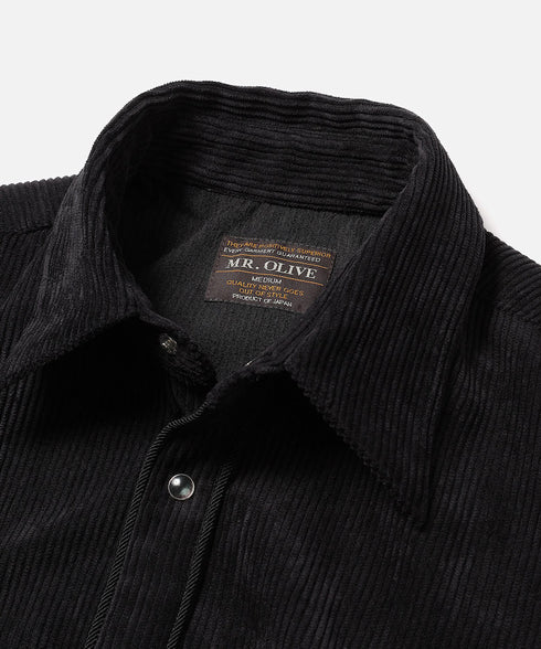 MR.OLIVE / T/N DRAPE CORDUROY / WESTERN SHIRT / ミスターオリーブ / T/Nドレープコーデュロイ / ウエスタンシャツ