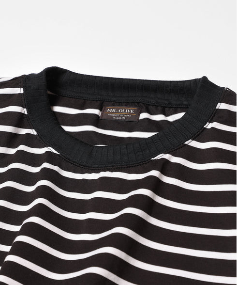 MR.OLIVE / SAN JOAQUIN HIGH GAUGE COTTON / BORDER OVERSIZE T-SHIRT / ミスターオリーブ / サンフォーキンハイゲージコットン / オーバーサイズボーダーTシャツ