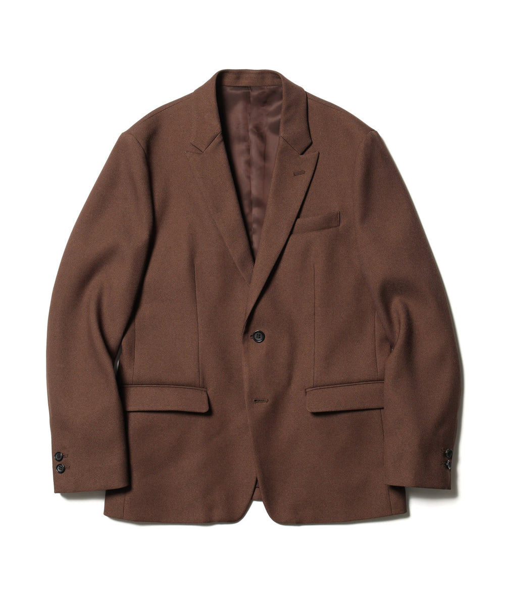 MR.OLIVE / RETRO POLYESTER TWILL / 2B SEMI PEAKED LAPEL JACKET