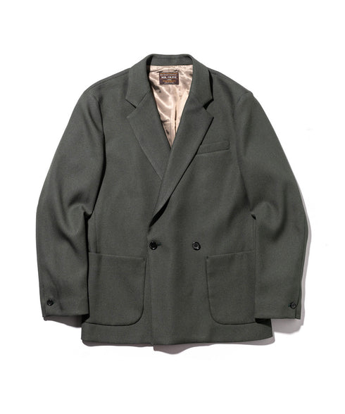 MR.OLIVE / RETRO POLYESTER TWILL / 2B DOUBLE BREASTED JACKET / ミスターオリーブ / レトロポリエステルツイル / 2Bダブルブレステッドジャケット