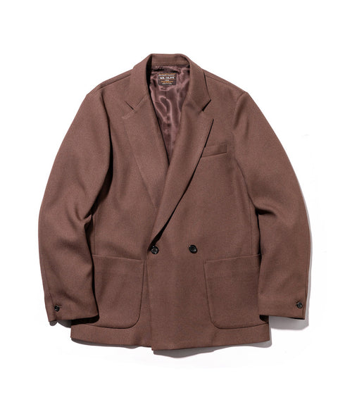 MR.OLIVE / RETRO POLYESTER TWILL / 2B DOUBLE BREASTED JACKET / ミスターオリーブ / レトロポリエステルツイル / 2Bダブルブレステッドジャケット