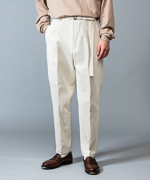 MR.OLIVE / 10oz ALL SEASON DEINIM / BELTED WIDE TAPERED PANTS / ミスターオリーブ / 10オンスオールシーズンデニム / ベルテッドワイドテーパードパンツ