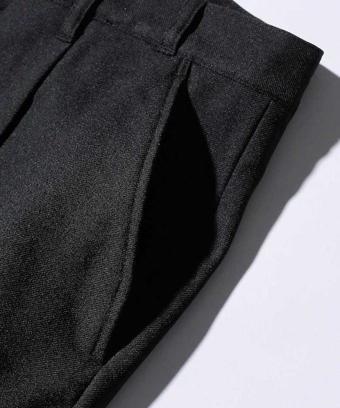 MR.OLIVE/RETRO POLYESTER TWILL / ONE PLEATS STA-PREST TAPERED PANTS ミスターオリーブ/レトロポリエステルツイル/ワンプリーツスタプレストスラックス