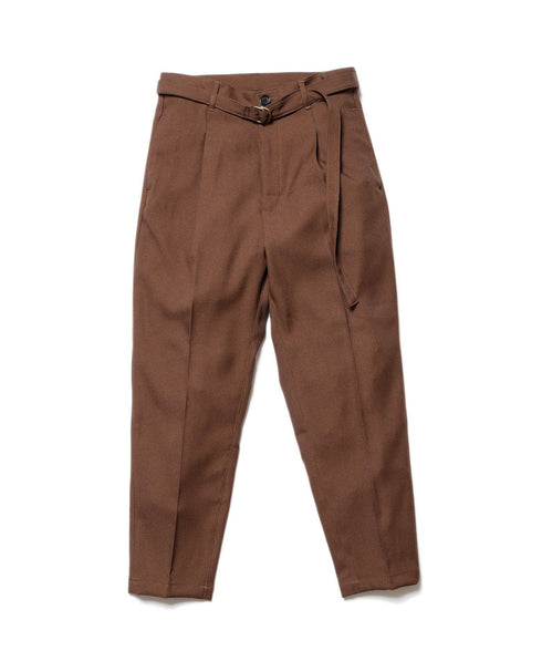 MR.OLIVE / RETRO POLYESTER TWILL / BELTED WIDE TAPERED PANTS / ミスターオリーブ / レトロポリエステルツイル / ベルテッドワイドテーパードパンツ