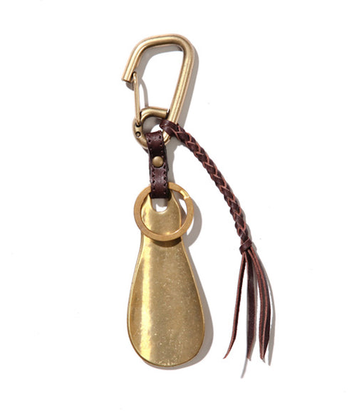 MR.OLIVE E.O.I / POLISHED STEER LEATHER / BRASS SHOE HORN KEY RING / ミスターオリーブイーオーアイ / 牛革と真鍮のシューホーンキーリング