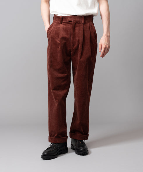 MR.OLIVE / 8W STRETCH CORDUROY / 2TUCK TAPERED PANTS / ミスターオリーブ / 8Wストレッチコーデュロイ / 2タックテーパードパンツ