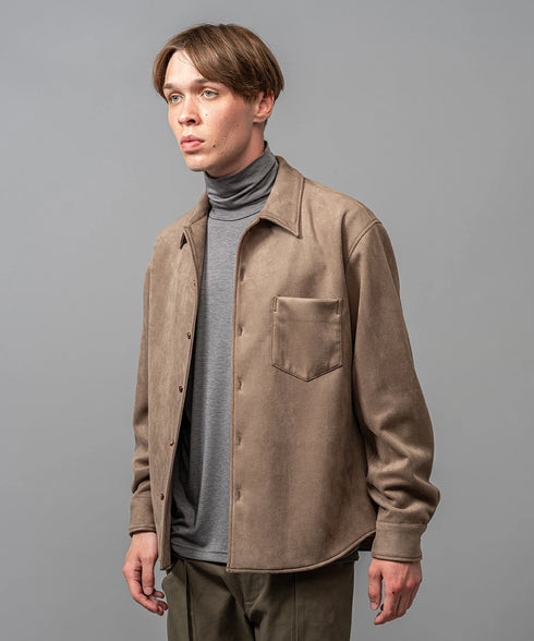 MR.OLIVE / STRETCH FAUX SUEDE / CPO SHIRT / ミスターオリーブ / ストレッチフェイクスエード / CPOシャツ