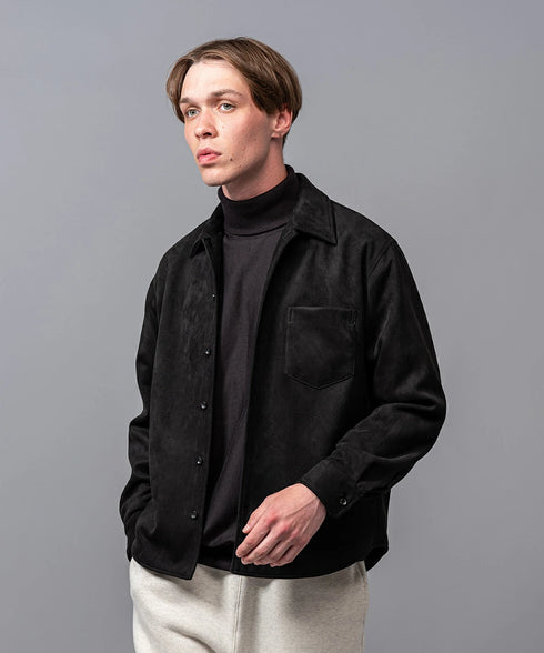 MR.OLIVE / STRETCH FAUX SUEDE / CPO SHIRT / ミスターオリーブ / ストレッチフェイクスエード / CPOシャツ