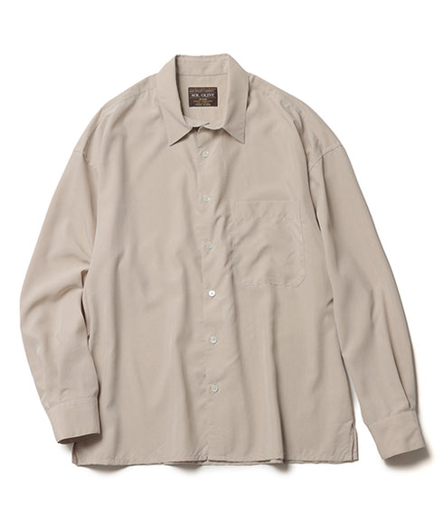 MR.OLIVE / T/R POWDER CLOTH / SQUEARE CUT REGULAR COLLAR SHIRT / ミスターオリーブ / T/Cパウダークロス / スクエアカットレギュラーカラーシャツ