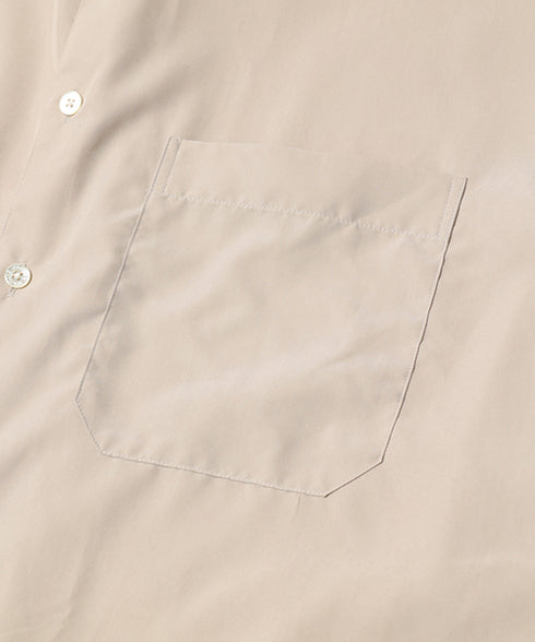 MR.OLIVE / T/R POWDER CLOTH / SQUEARE CUT REGULAR COLLAR SHIRT / ミスターオリーブ / T/Cパウダークロス / スクエアカットレギュラーカラーシャツ