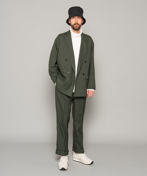 MR.OLIVE / RETRO POLYESTER TWILL / DOUBLE BIG SILHOUTTE SOFT JACKET / ミスターオリーブ / レトロポリエステルツイル / ダブルビッグシルエットソフトジャケット