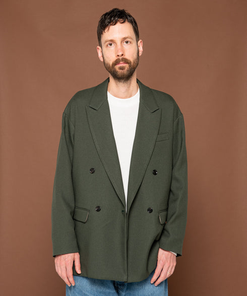 MR.OLIVE / RETRO POLYESTER TWILL / DOUBLE BIG SILHOUTTE SOFT JACKET / ミスターオリーブ / レトロポリエステルツイル / ダブルビッグシルエットソフトジャケット