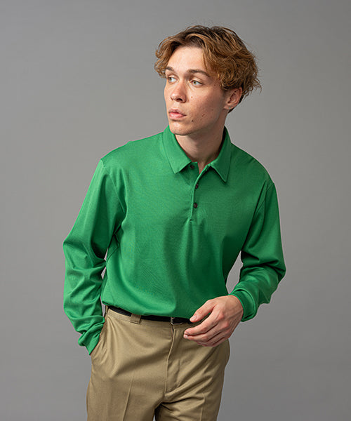 MR.OLIVE / SAN JOAQUIN SILKET RIB / L/S POLO SHIRT ミスター